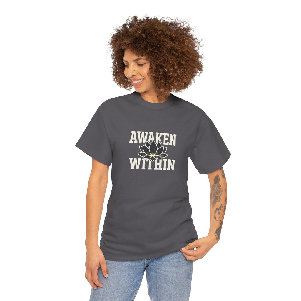 Awaken Within Lotus Tee — Spiritual Yoga Shirt