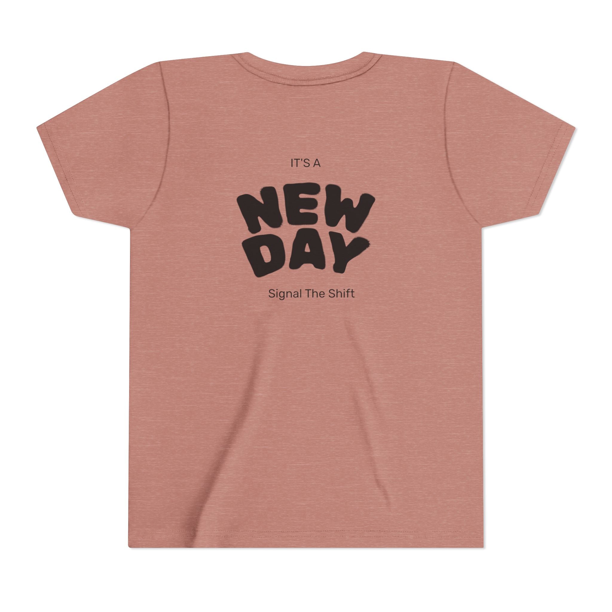 Youth Tee — "Awaken Within" Lotus Front & "It's a New Day" Back Inspirational Shirt