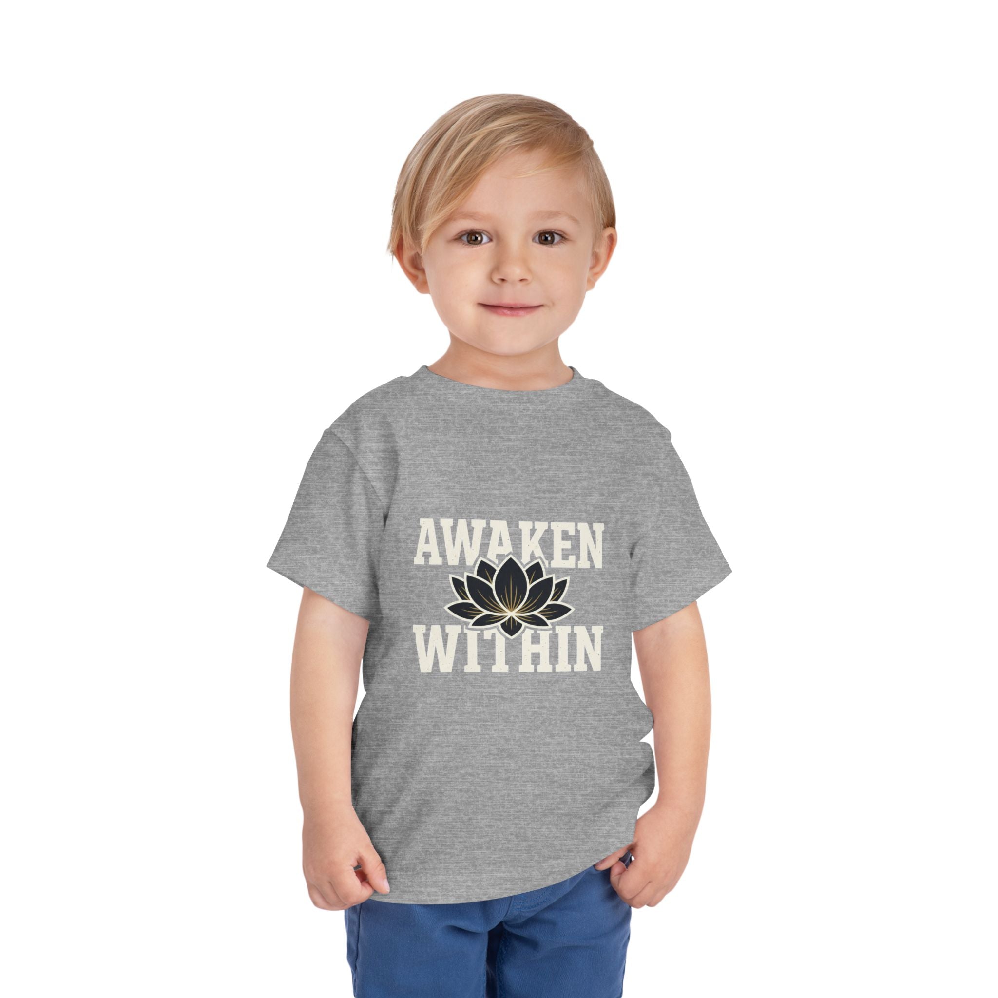 Awaken Within Lotus Toddler Tee — "It's a New Day" Inspirational Kids Shirt