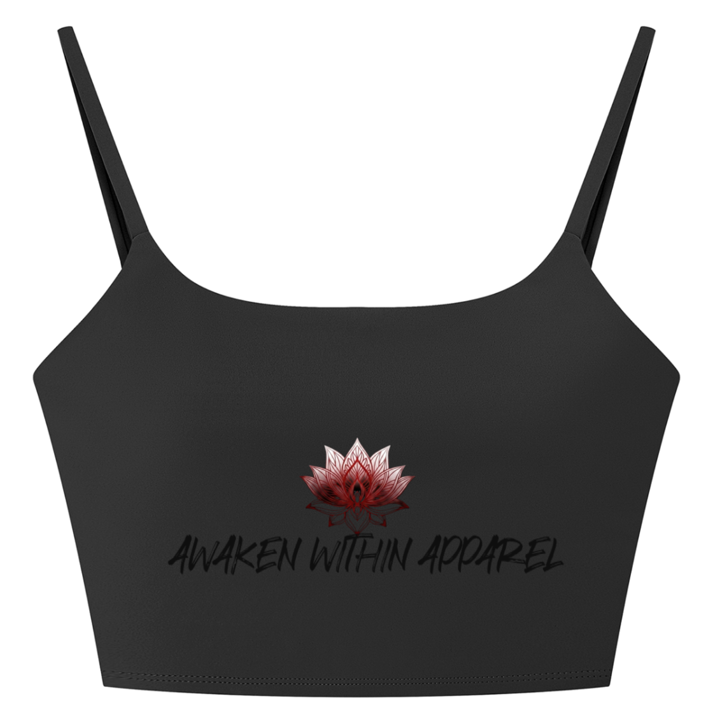 Awaken Within Apparel Lotus Logo Women's Solid Color Sports Bra