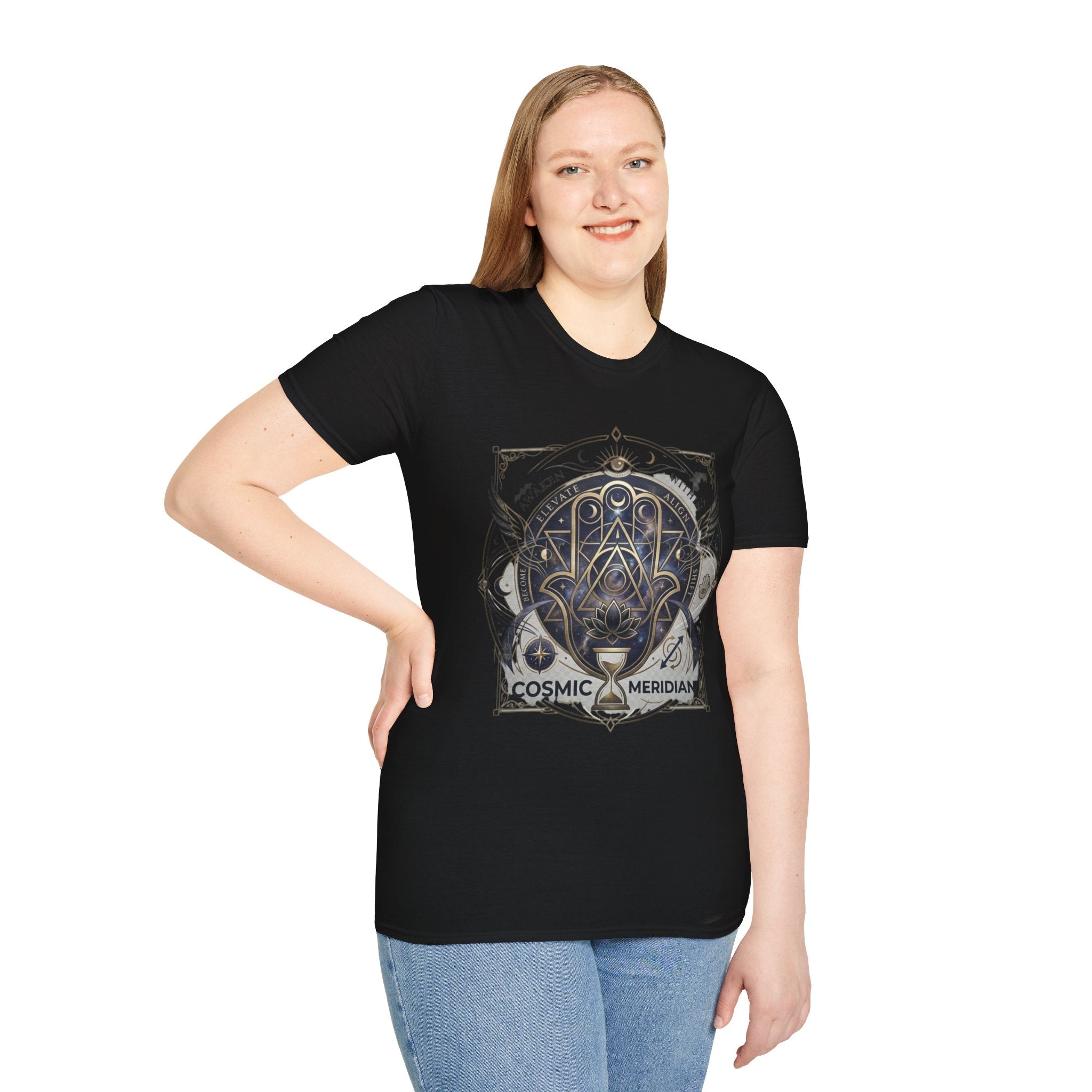 Cosmic Meridian Spiritual Graphic T-Shirt