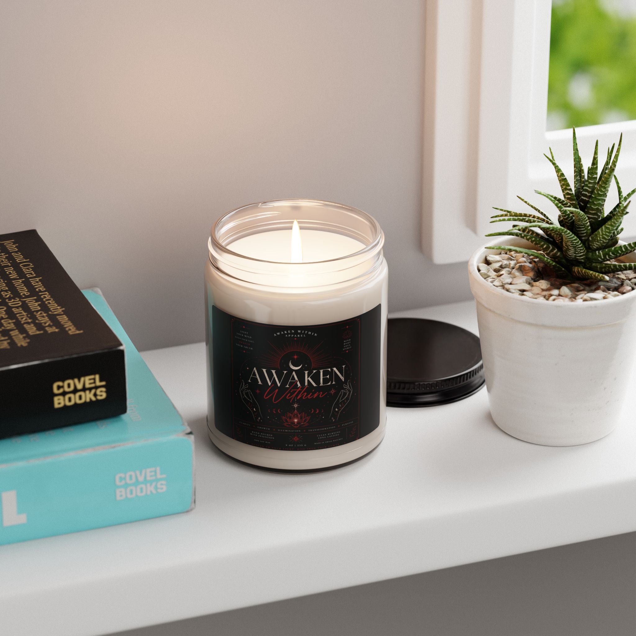 Awaken Within Scented Soy Candle — 9oz Aromatherapy Jar for Meditation & Mindfulness