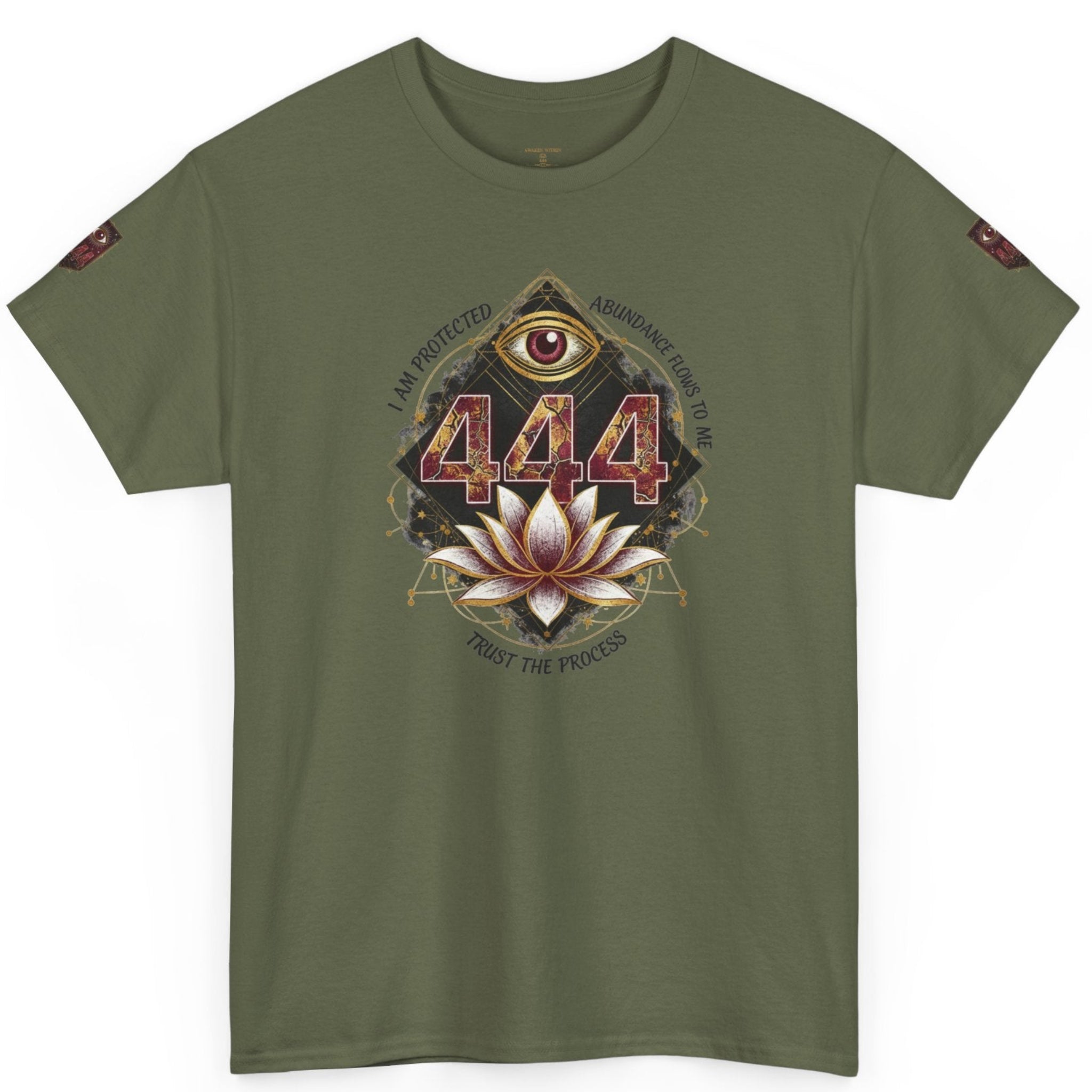 Spade Lotus 444 T-Shirt – Spiritual Eye Graphic Tee | Awaken Within Apparel