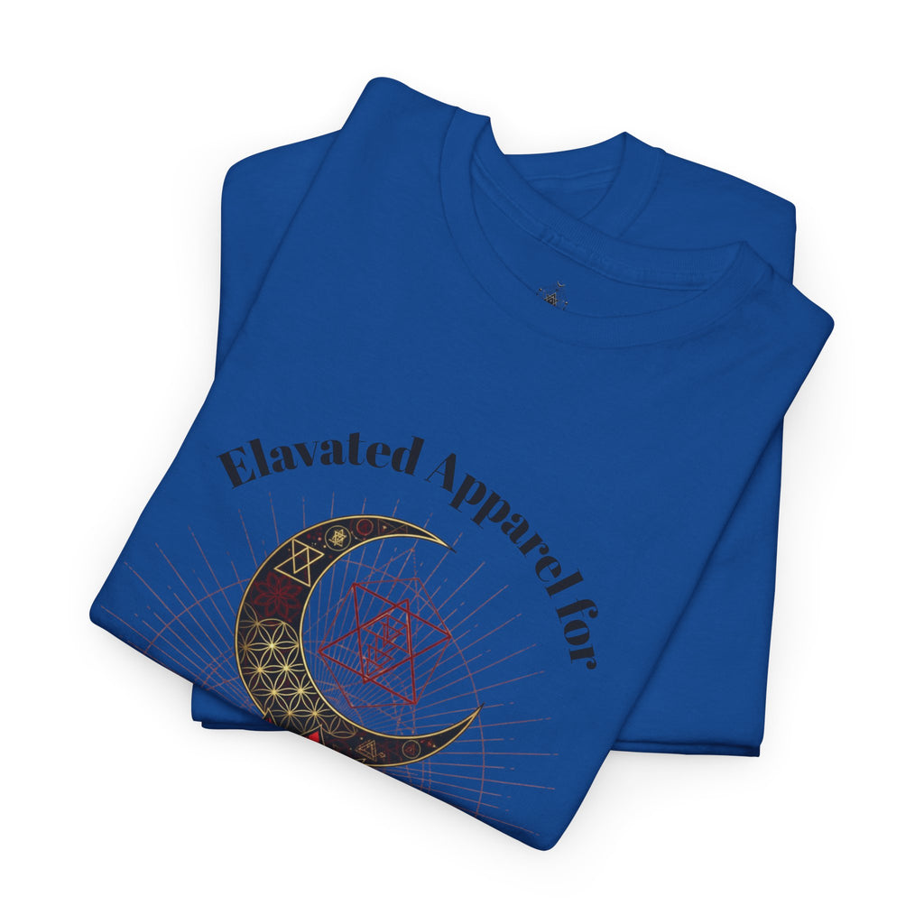 Lotus Moon Tee — "Elevated Minds" Spiritual Graphic T-Shirt - Awaken Within Apparel
