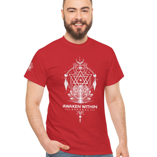 'Awaken Within' Spiritual Lotus Sacred Geometry T-Shirt