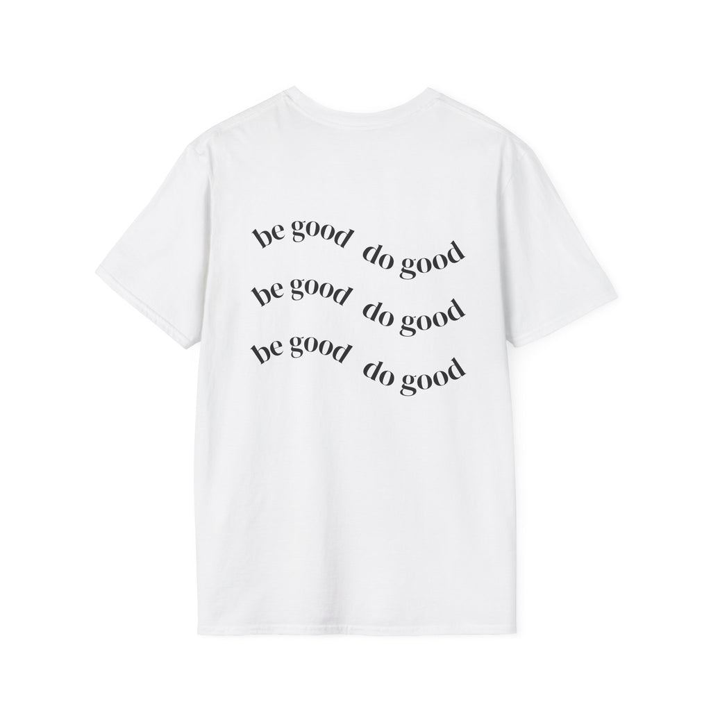 Moth & Crescent Moon T‑Shirt — 'Be Good Do Good' Graphic Tee