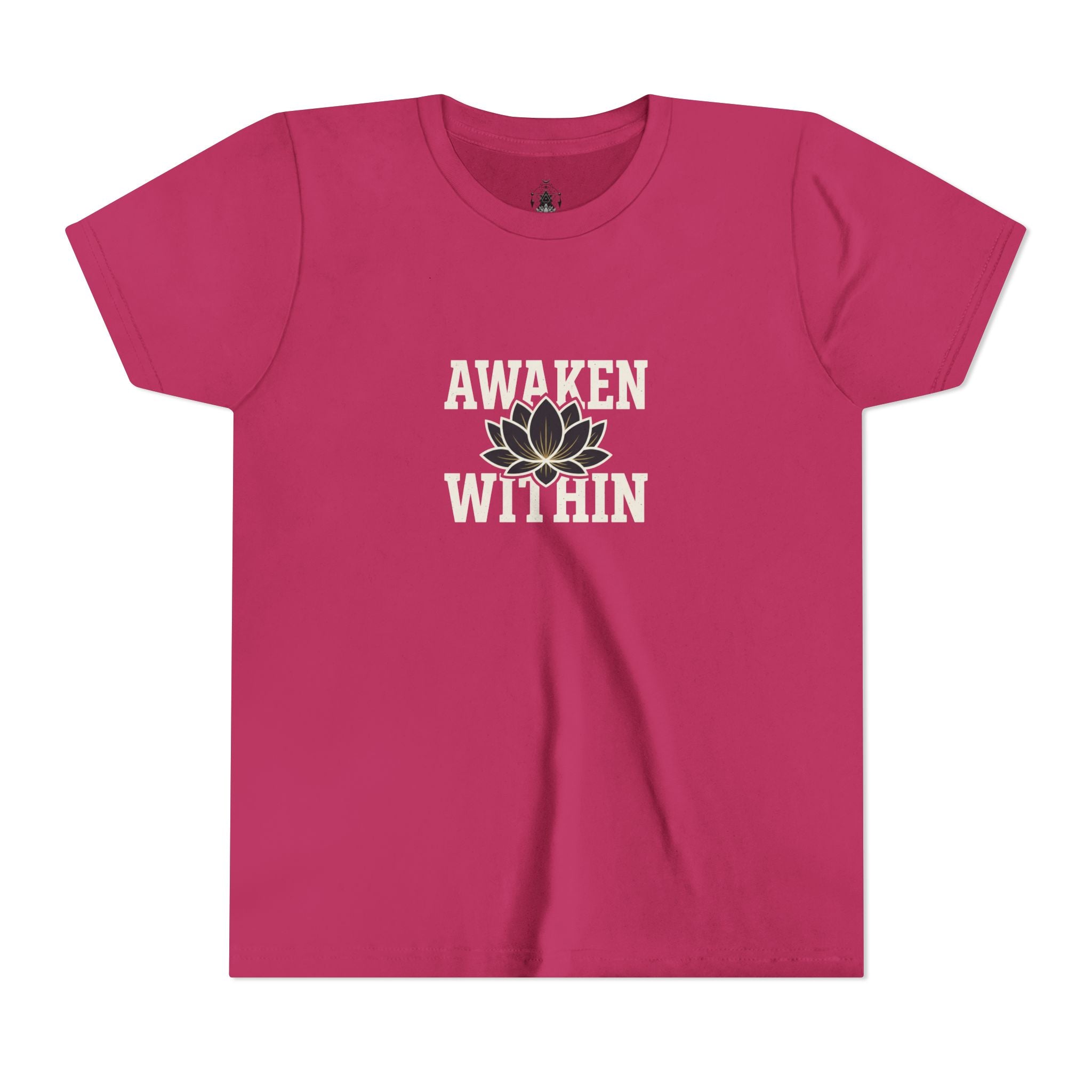 Youth Tee "Awaken Within" Lotus Front & "It's a New Day" Back Inspirational Shirt