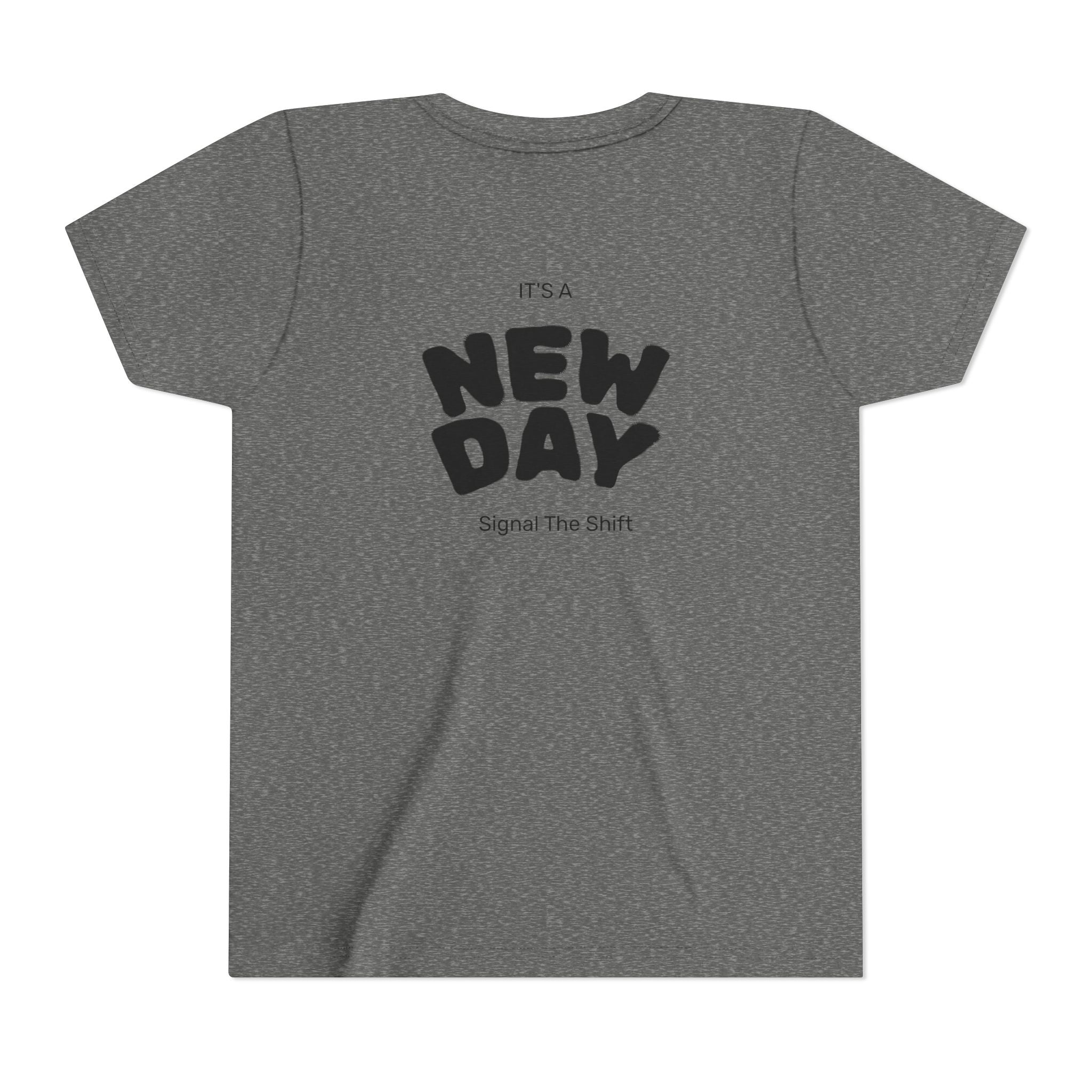 Youth Tee — "Awaken Within" Lotus Front & "It's a New Day" Back Inspirational Shirt