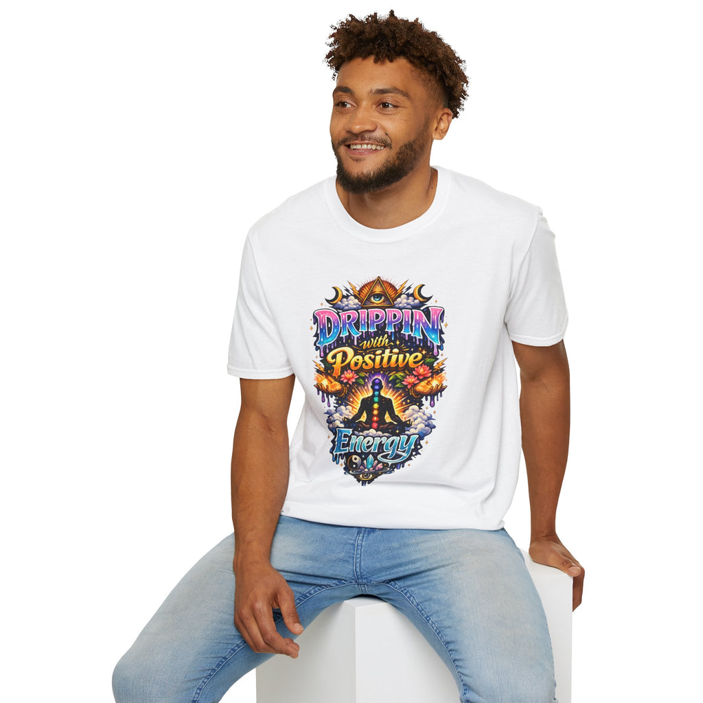 Positive Energy T-Shirt — 'Drippin' with Positive' Psychedelic Graphic Tee