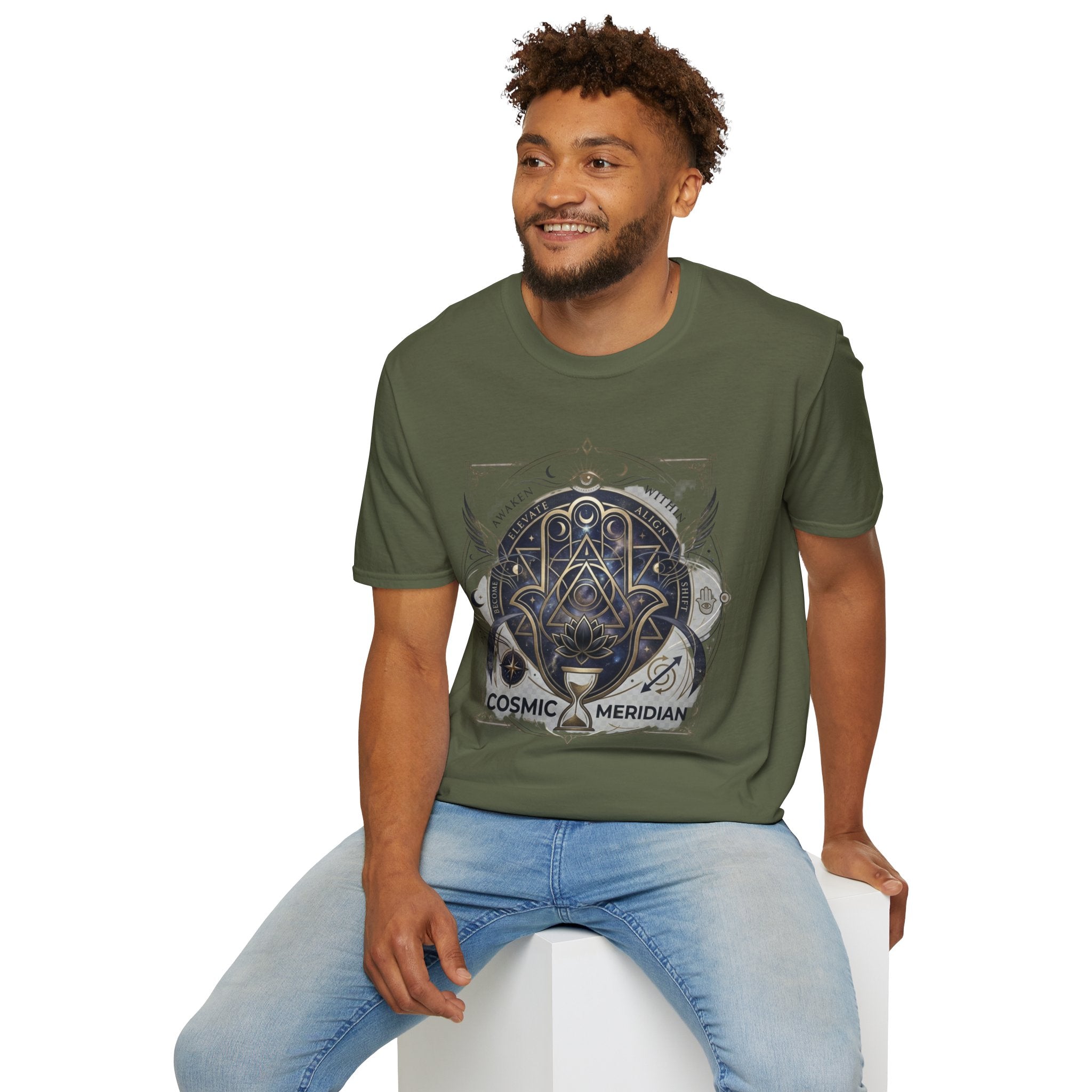 Cosmic Meridian Spiritual Graphic T-Shirt