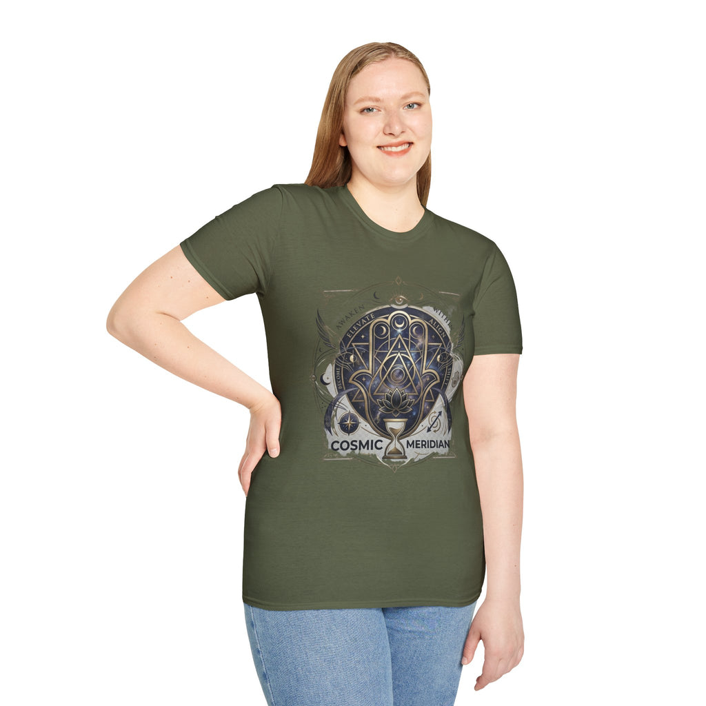 Cosmic Meridian Spiritual Graphic T-Shirt