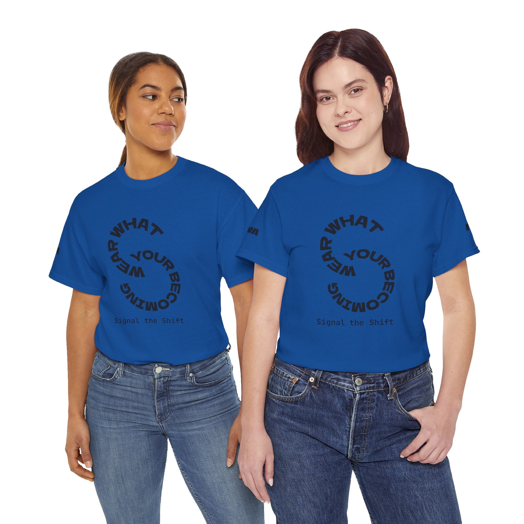 Circular "Wear What You're Becoming" Graphic Tee — Minimal Inspirational T-Shirt