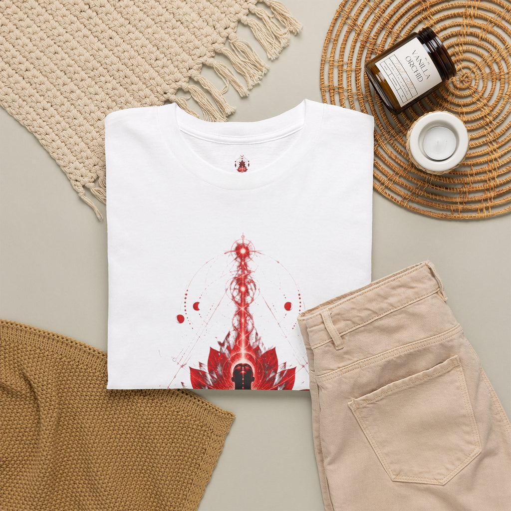 Awaken Meditation T-Shirt — Red Lotus Spiritual Tee - Awaken Within Apparel