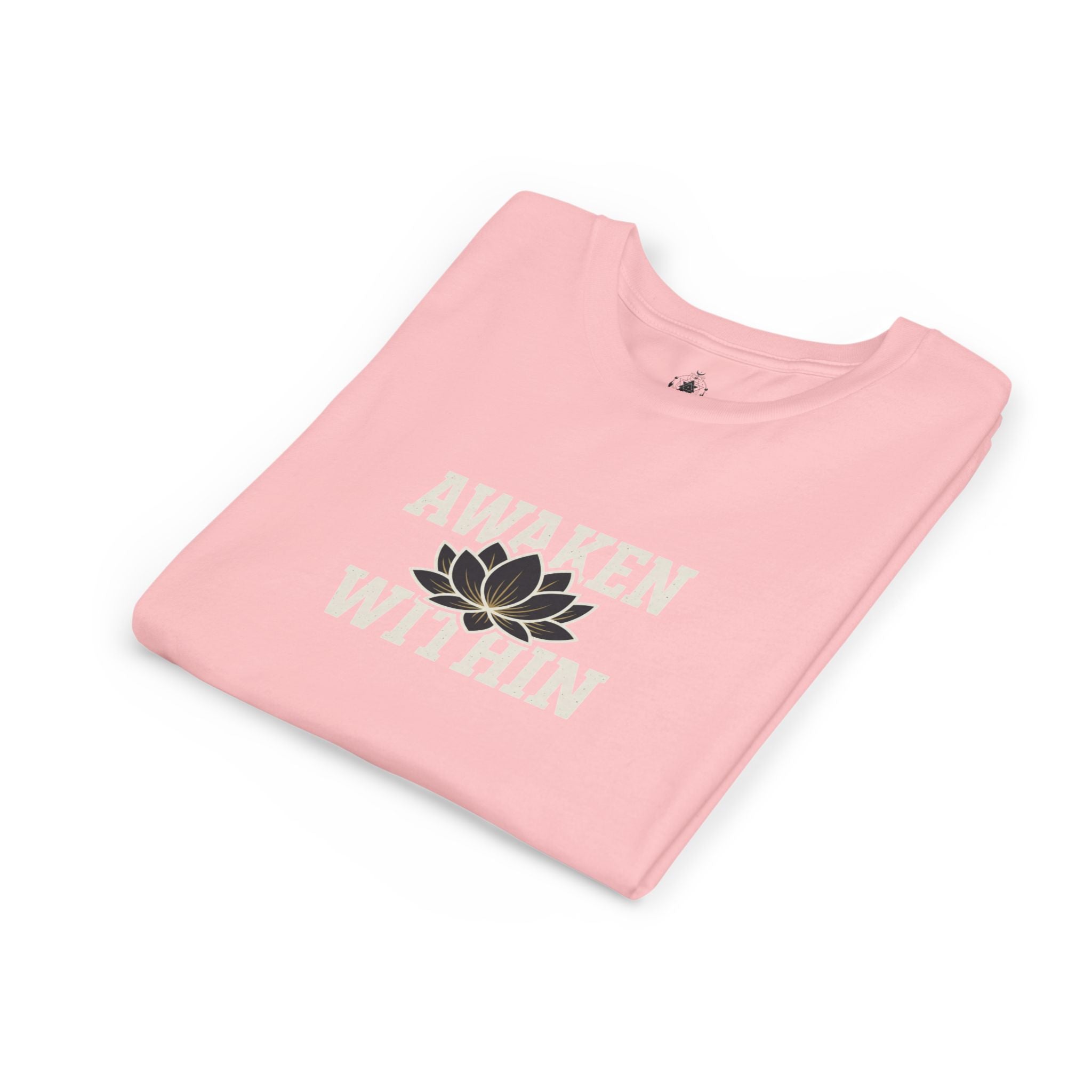 Youth Tee — "Awaken Within" Lotus Front & "It's a New Day" Back Inspirational Shirt