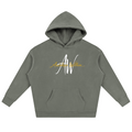 AW Script Logo Oversized Fleece Hoodie — Heavyweight Unisex Streetwear