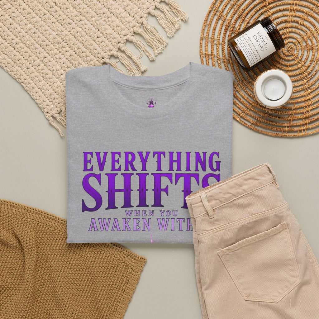Spiritual Meditation T-Shirt — "Everything Shifts When You Awaken Within" Yoga Tee - Awaken Within Apparel