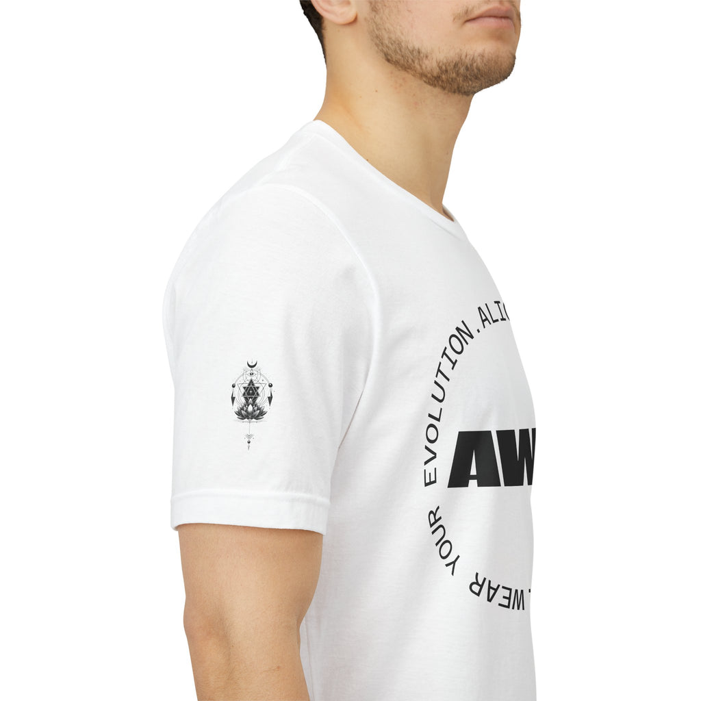 AWA Circle Logo Tee — Minimalist Brand Graphic T-Shirt