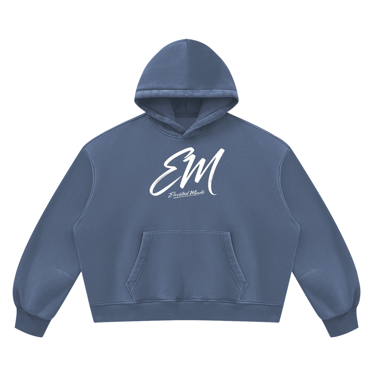 EM Vintage Wash Boxy Fleece Hoodie Vol. 2 — Oversized Unisex Streetwear