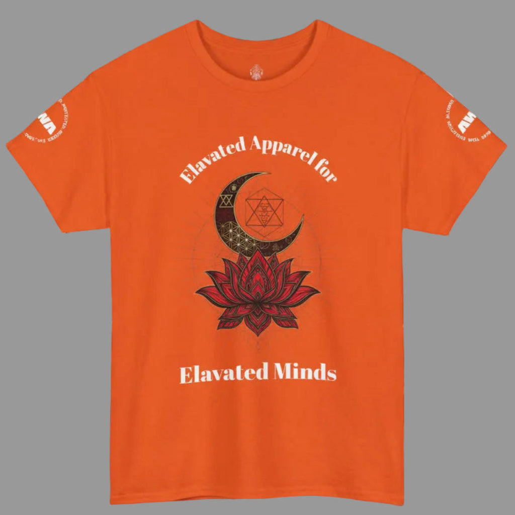 Elevated Minds Lotus Tee — Spiritual Graphic T-Shirt with Moon & Lotus - Awaken Within Apparel