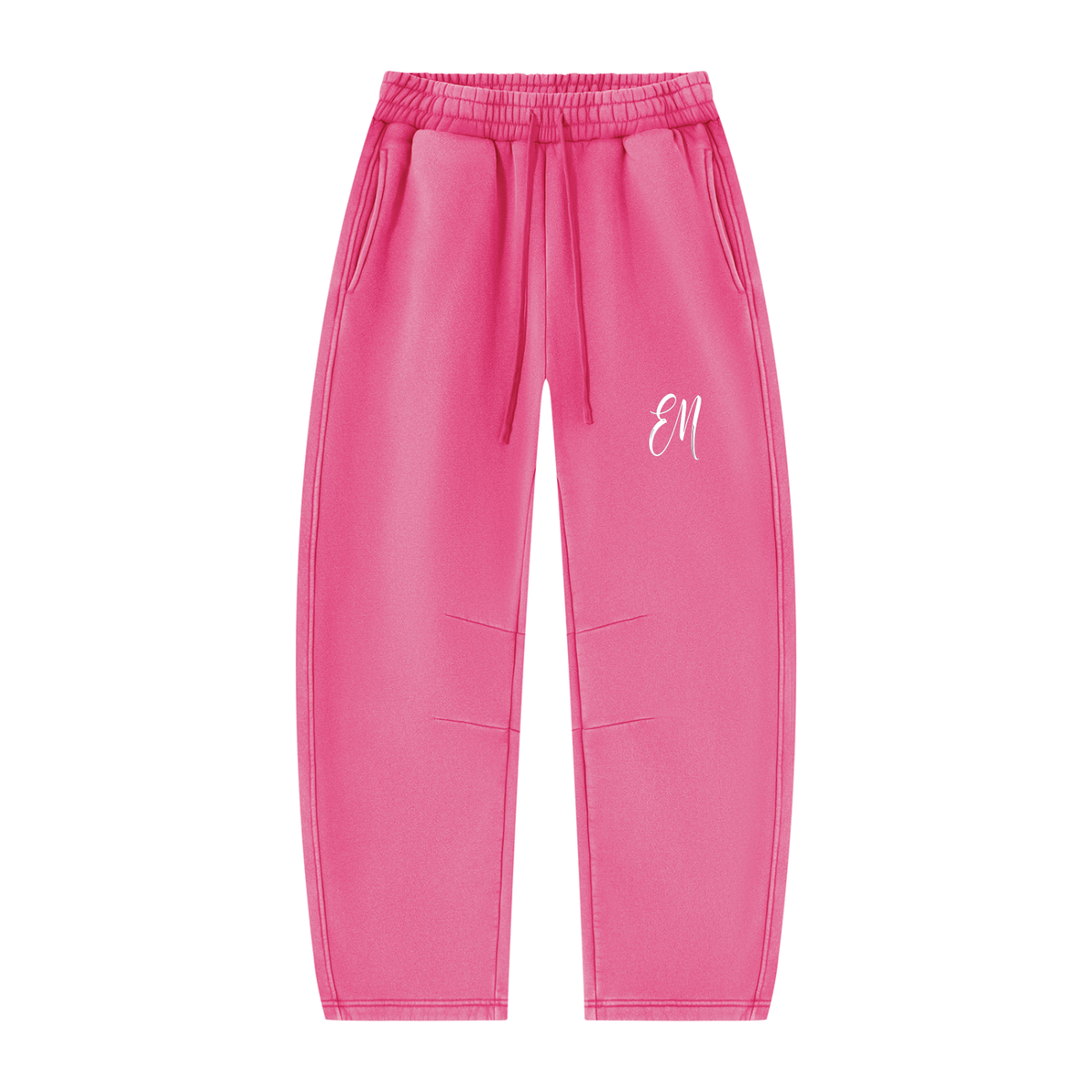 EM Vintage Wash Barrel Leg Fleece Sweatpants — Unisex Streetwear