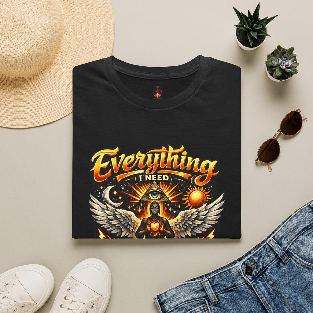 Spiritual Graphic T-Shirt — "Everything I Need Already Lives Within Me" - Awaken Within Apparel