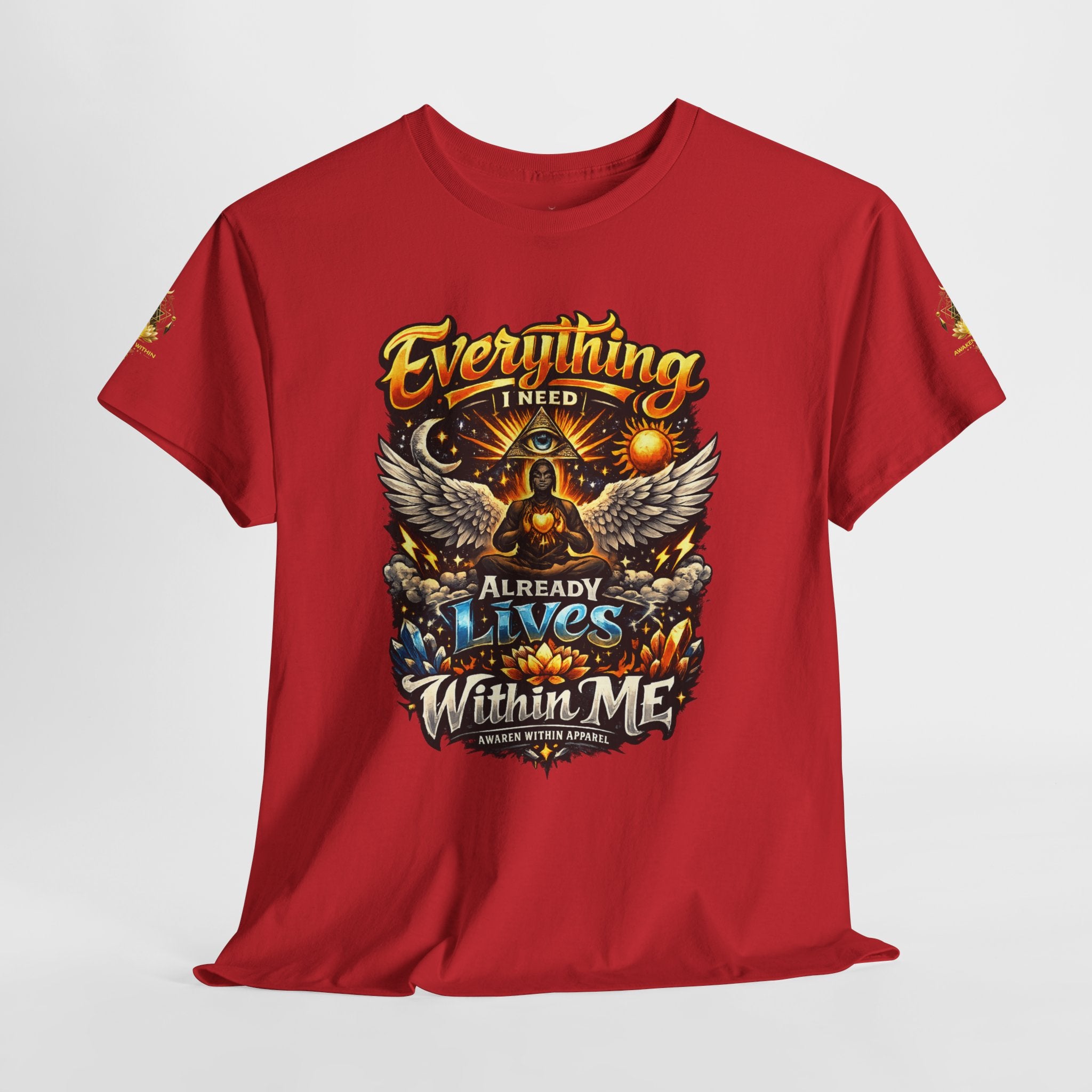 Everything I Need Already Lives Within Me Tee – Inspirational Eagle Graphic T-Shirt - Awaken Within Apparel