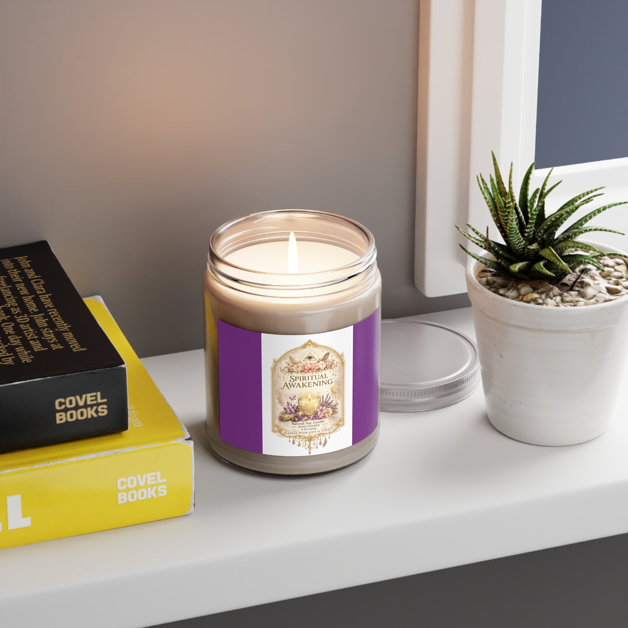Spiritual Awakening Scented Soy Candle — 9oz Jar with White Lid