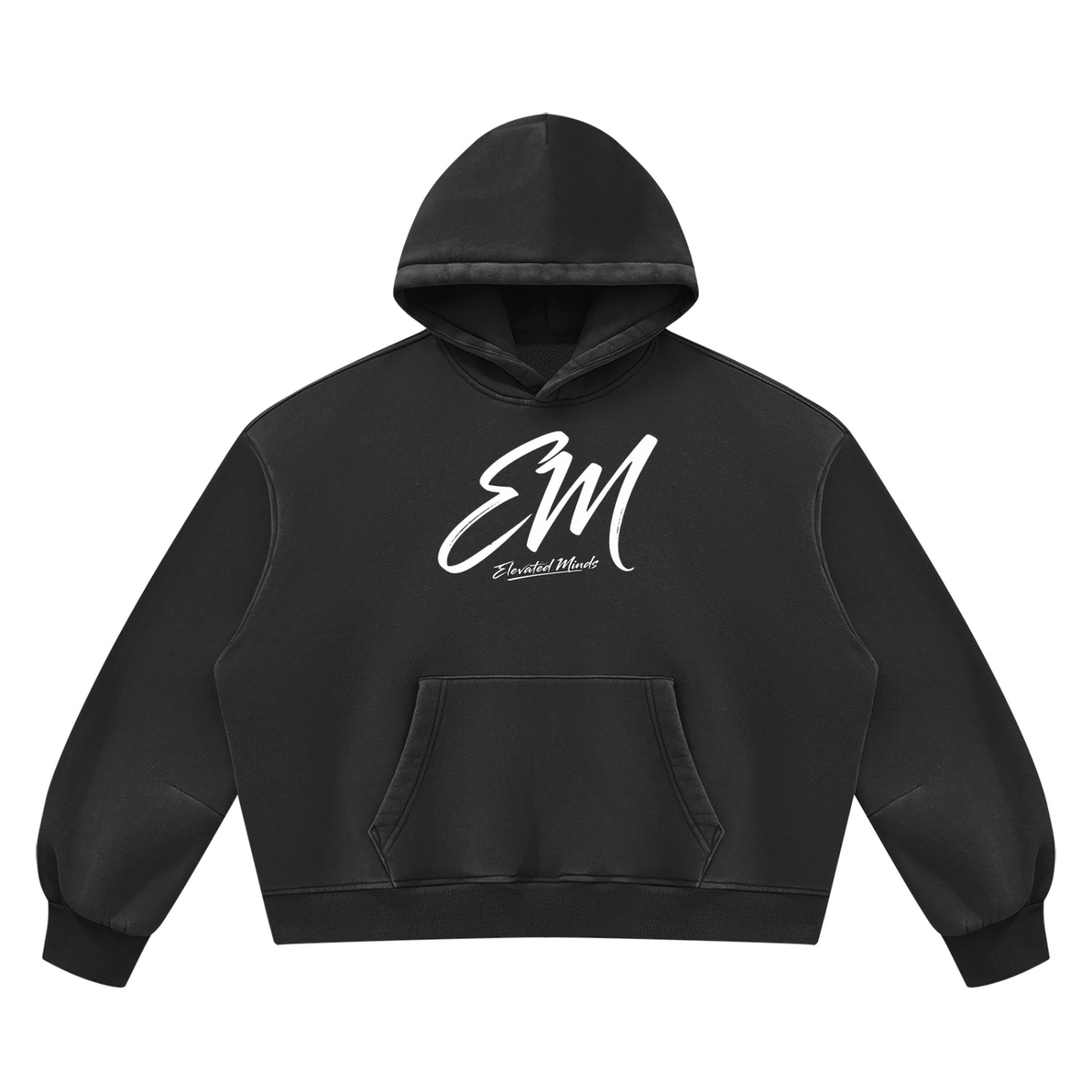 EM Vintage Wash Boxy Fleece Hoodie Vol. 2 — Oversized Unisex Streetwear