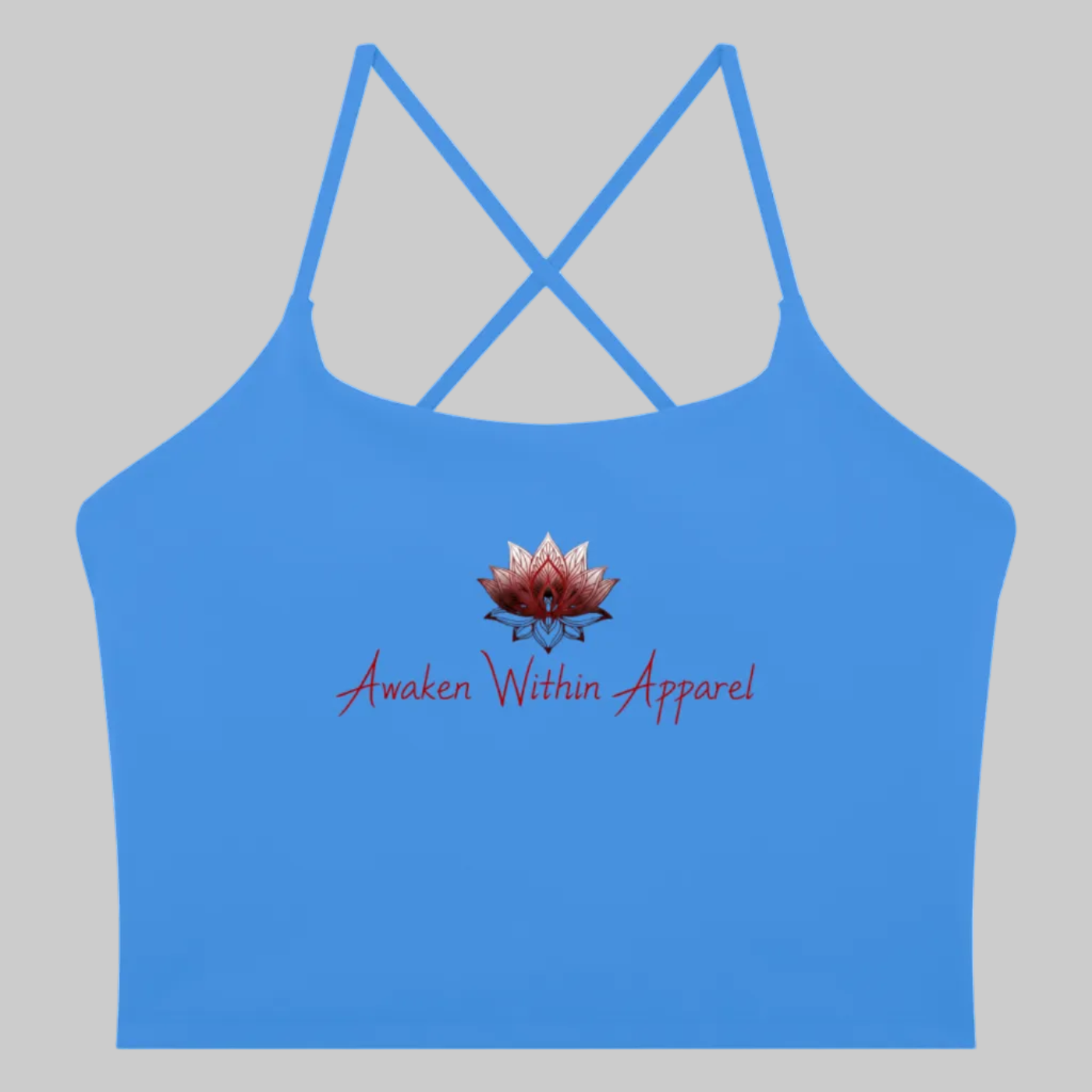 Lotus Crop Yoga Tank Top – Women's Activewear | Awaken Within Apparel