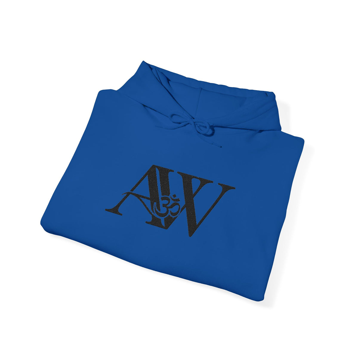 AWA Hero Logo Hoodie — AW Om Serif Monogram Pullover Sweatshirt