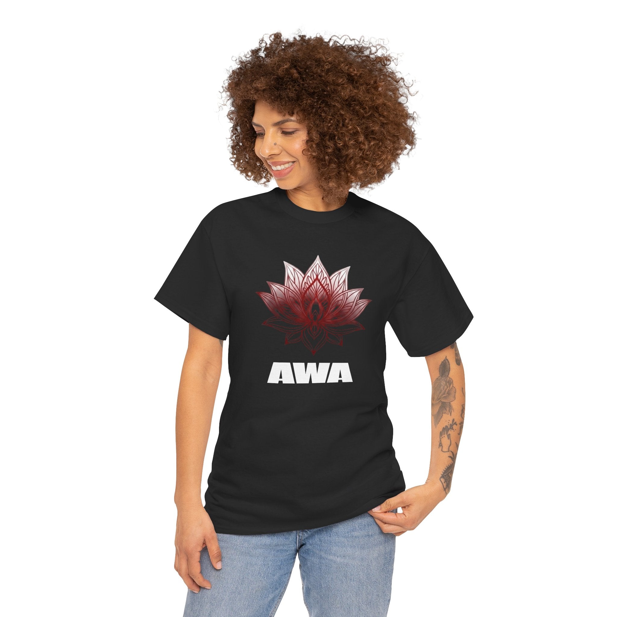 Lotus AWA Graphic Tee — Spiritual Yoga T-Shirt
