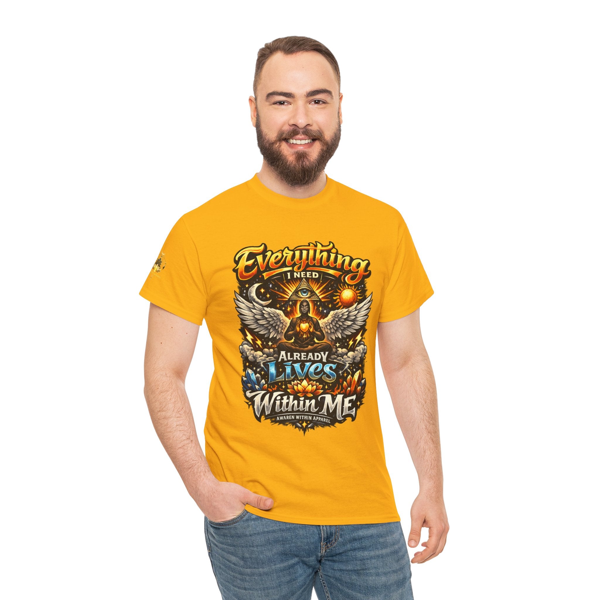 Everything I Need Already Lives Within Me Tee – Inspirational Eagle Graphic T-Shirt - Awaken Within Apparel