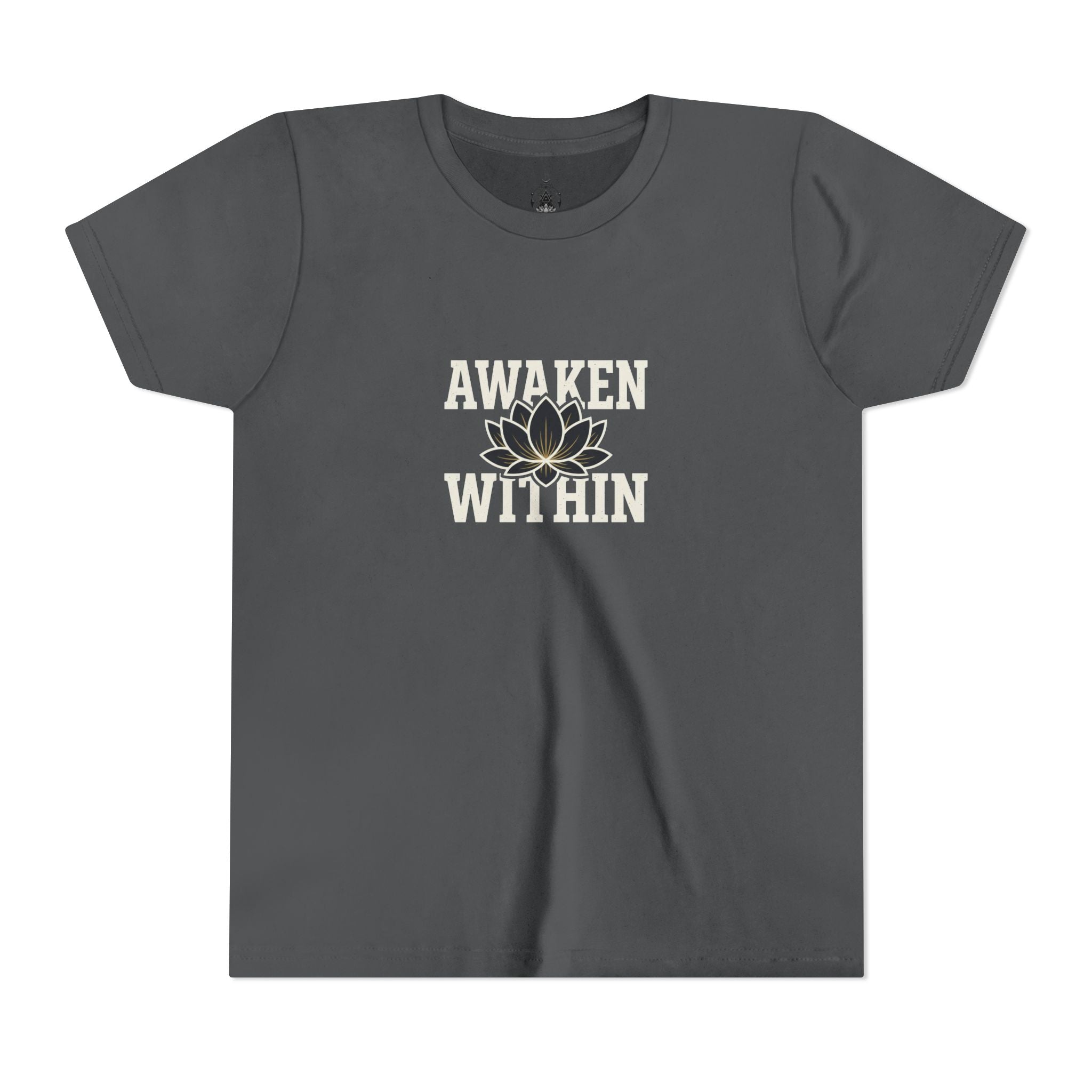 Youth Tee "Awaken Within" Lotus Front & "It's a New Day" Back Inspirational Shirt
