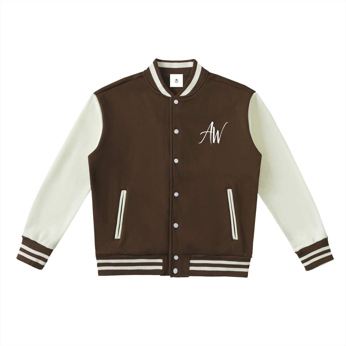 AW Two-Tone Fleece Varsity Jacket — Unisex Streetwear