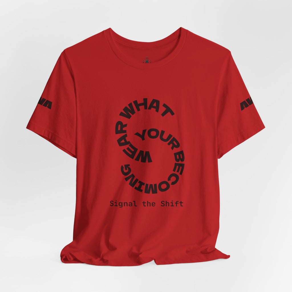 Circular “Wear What You’re Becoming” Tee — Minimal Graphic Short Sleeve