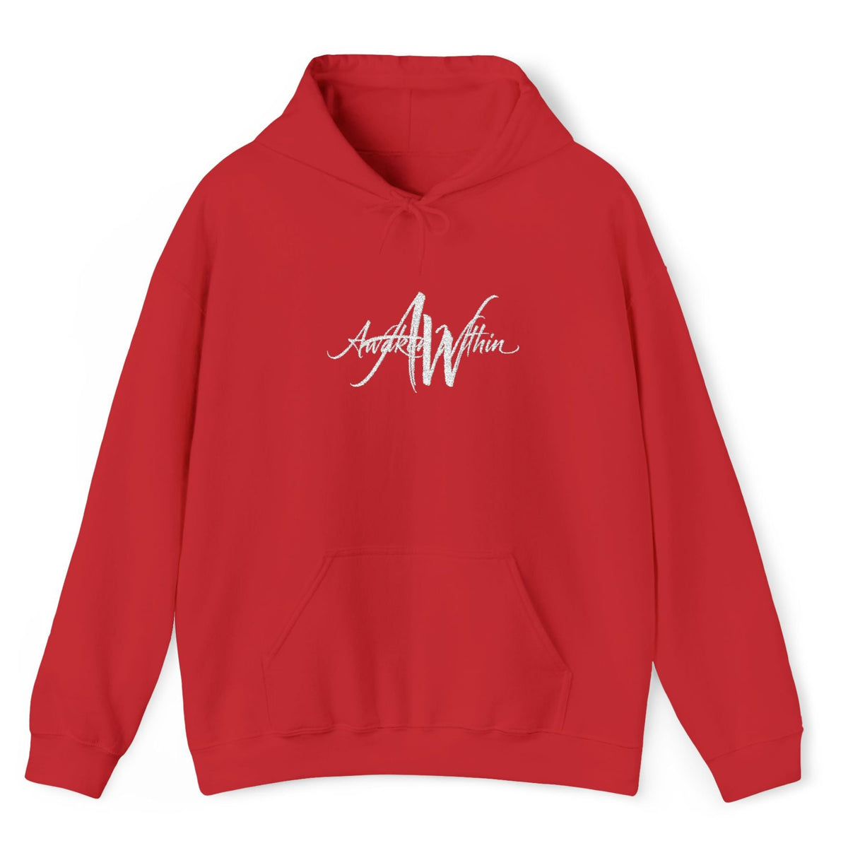 AW Script Wordmark Hoodie — Awaken Within Graphic Pullover Sweatshirt
