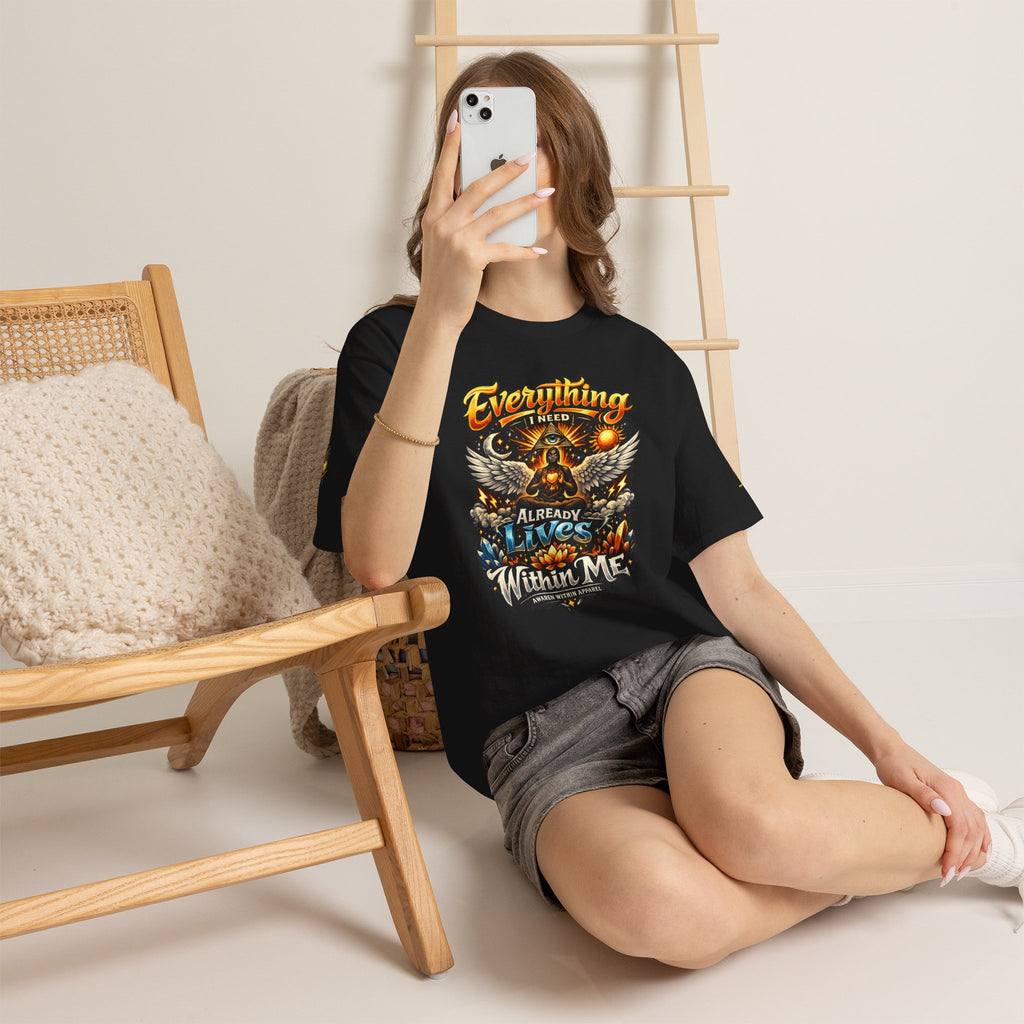 Everything I Need Already Lives Within Me Tee – Inspirational Eagle Graphic T-Shirt - Awaken Within Apparel