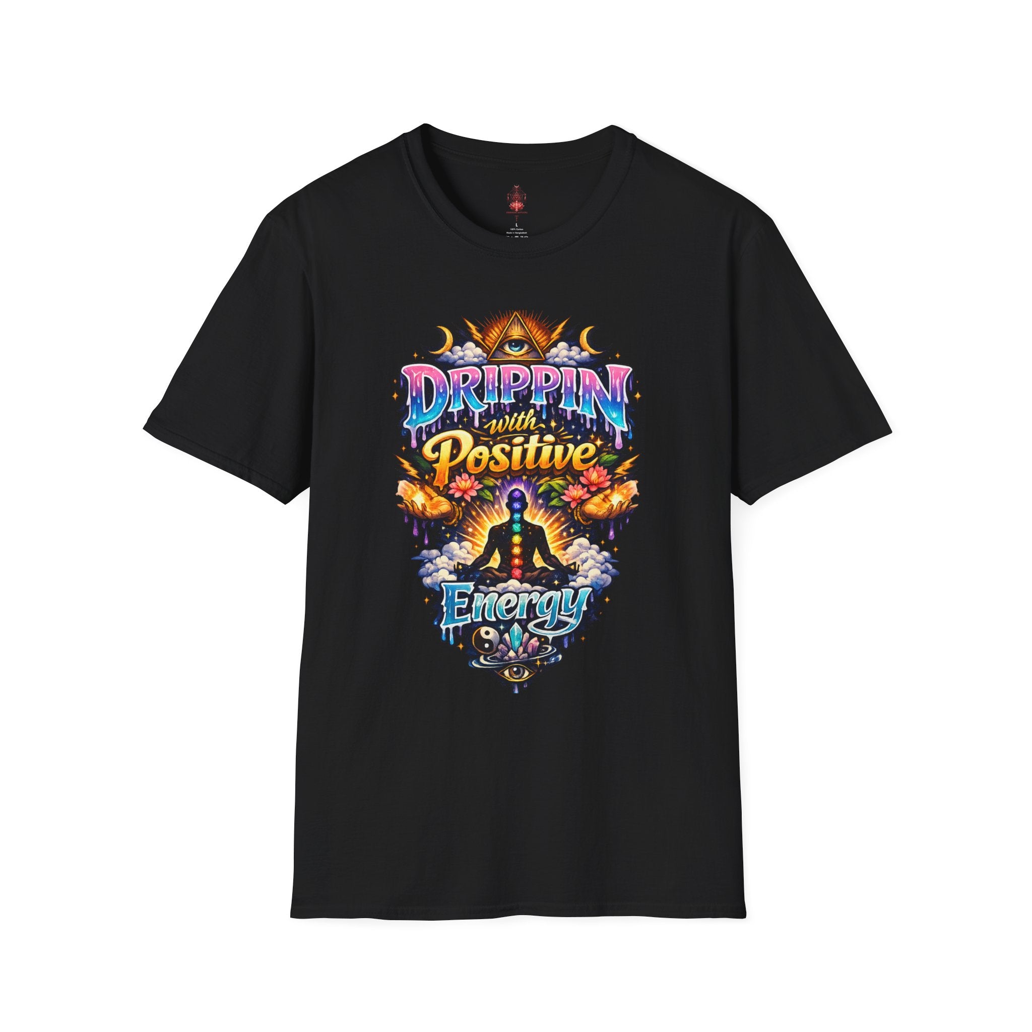 Positive Energy T-Shirt — 'Drippin' with Positive' Psychedelic Graphic Tee