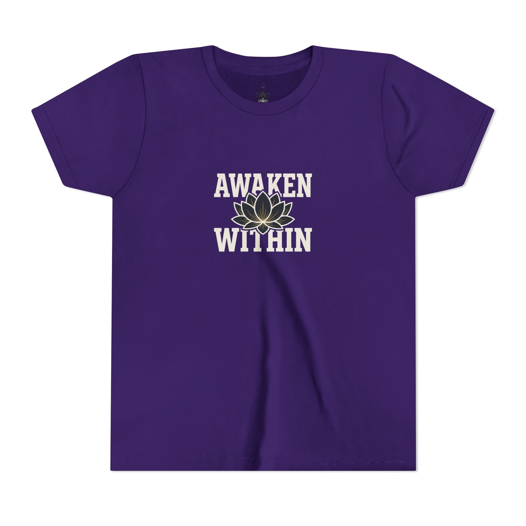 Youth Tee "Awaken Within" Lotus Front & "It's a New Day" Back Inspirational Shirt