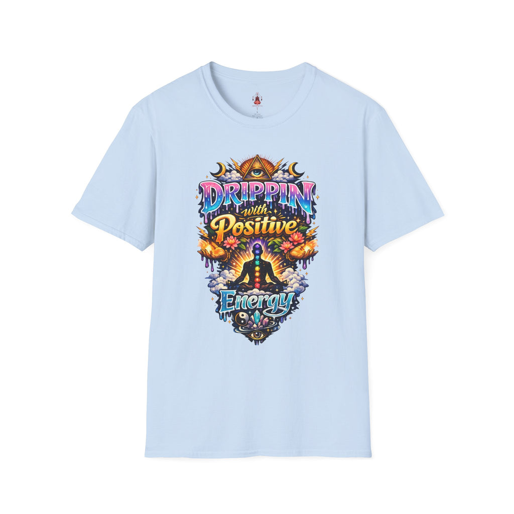 Positive Energy T-Shirt — 'Drippin' with Positive' Psychedelic Graphic Tee
