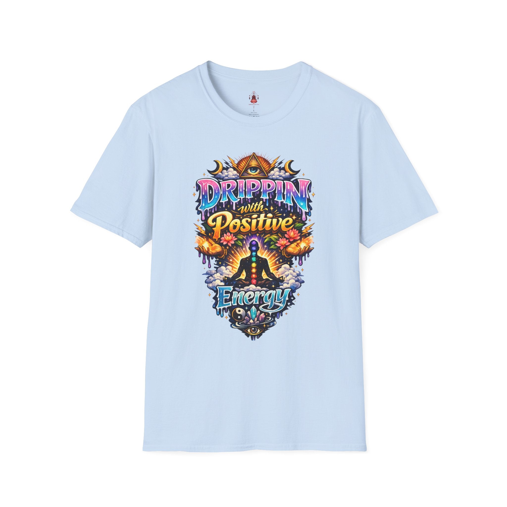 Positive Energy T-Shirt — 'Drippin' with Positive' Psychedelic Graphic Tee