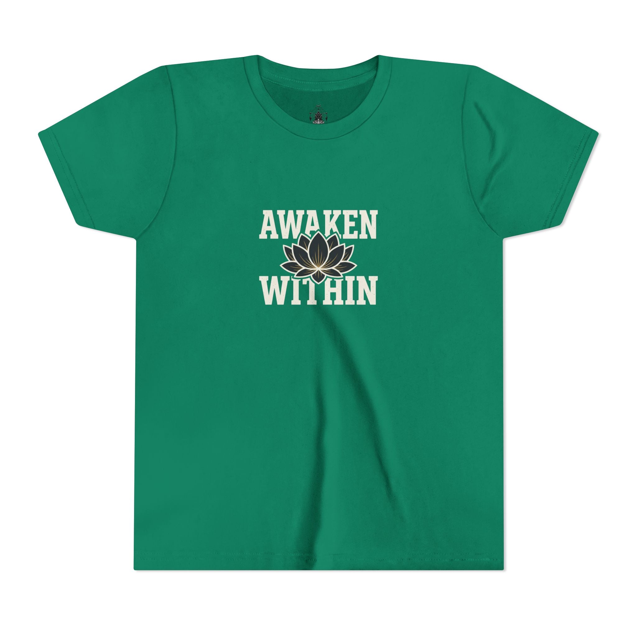 Youth Tee "Awaken Within" Lotus Front & "It's a New Day" Back Inspirational Shirt