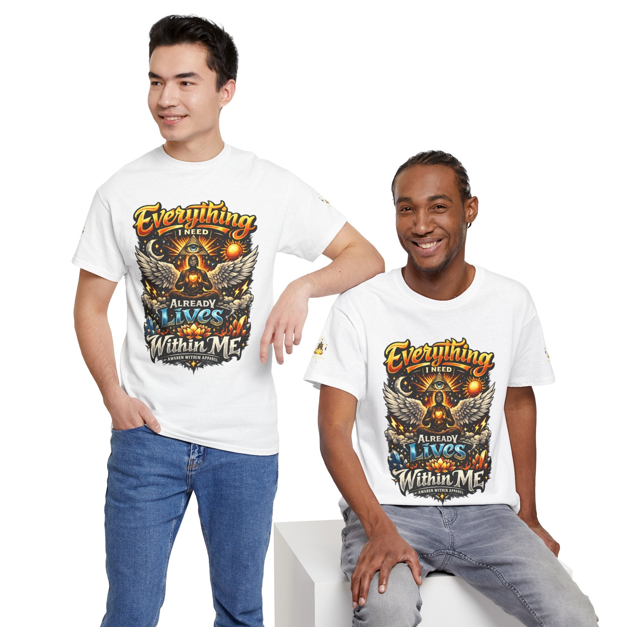 Everything I Need Already Lives Within Me Tee – Inspirational Eagle Graphic T-Shirt - Awaken Within Apparel