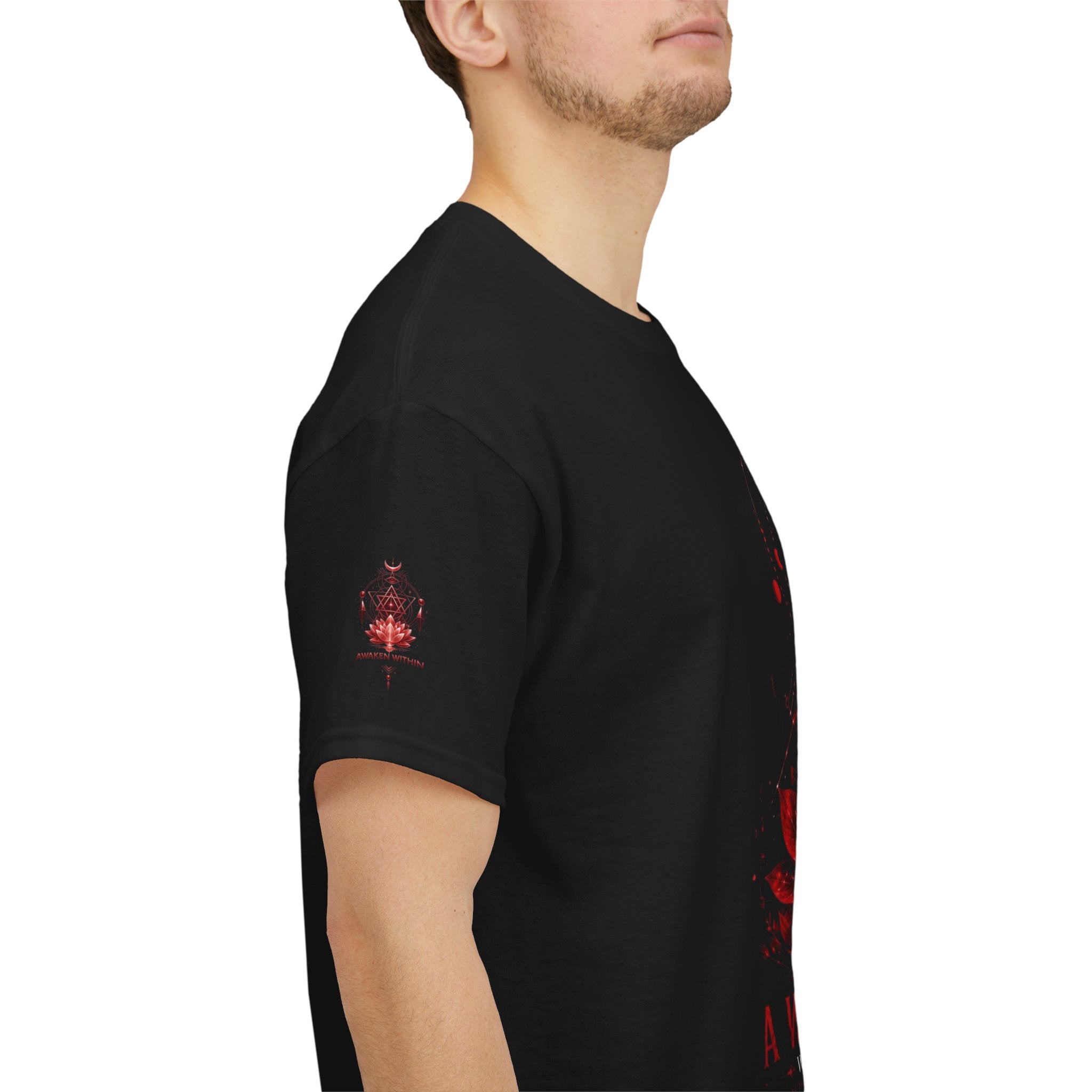 Awaken Meditation T-Shirt — Red Lotus Spiritual Tee - Awaken Within Apparel