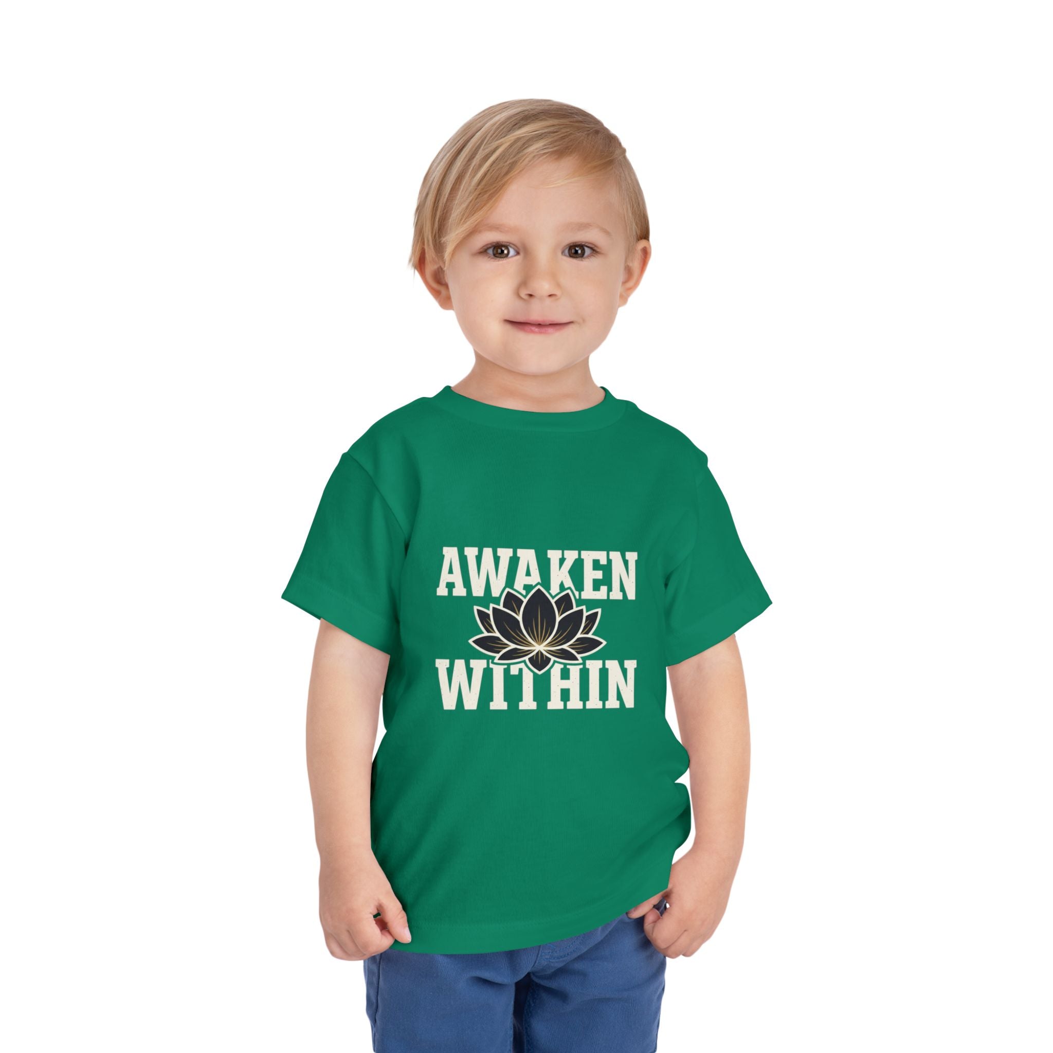 Awaken Within Lotus Toddler Tee — "It's a New Day" Inspirational Kids Shirt