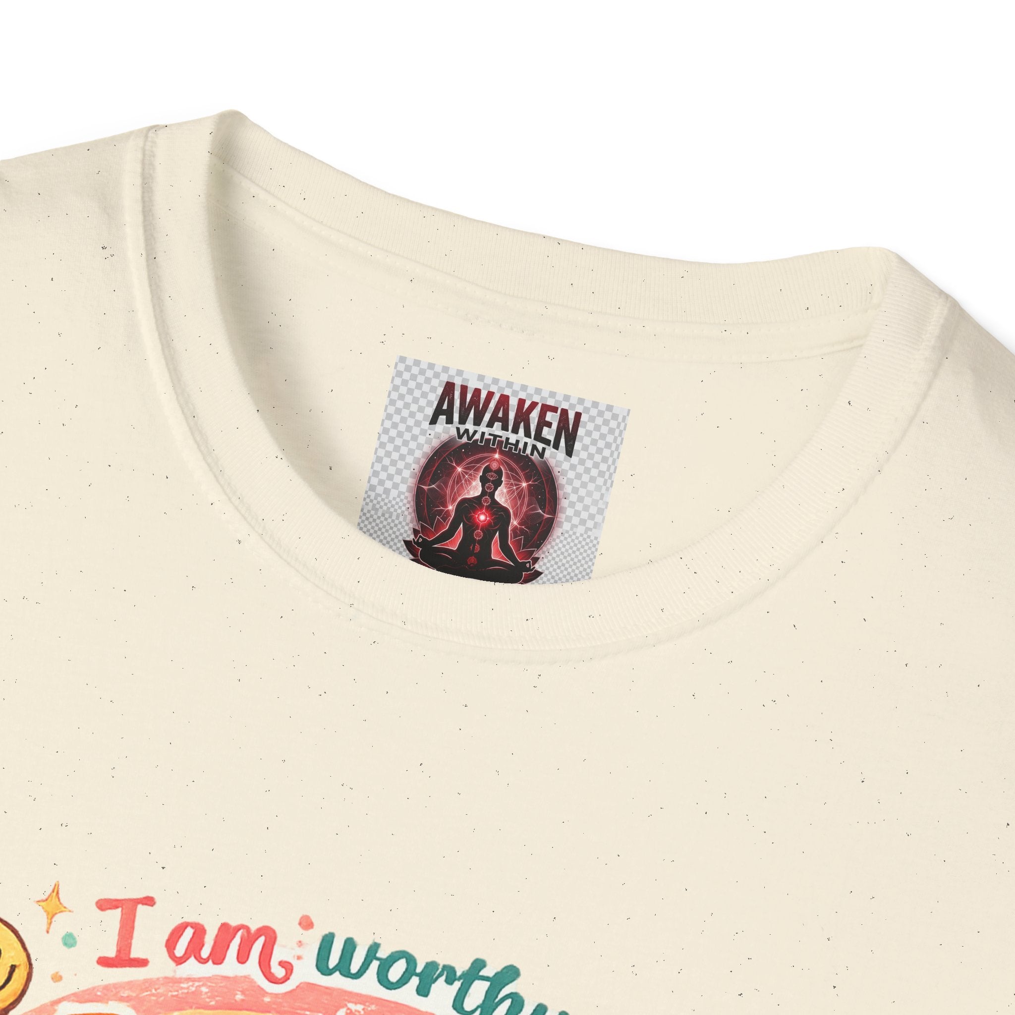Affirmation Rainbow T-Shirt — I Am Worthy, Loved & Becoming
