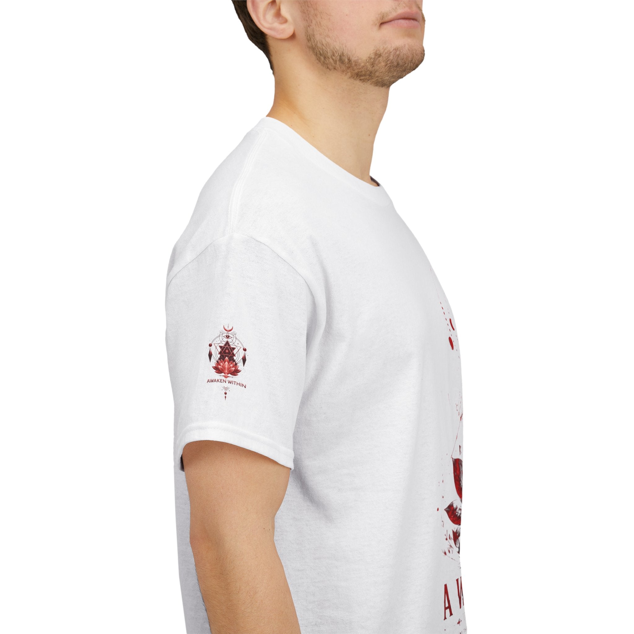 Awaken Meditation T-Shirt — Red Lotus Spiritual Tee - Awaken Within Apparel