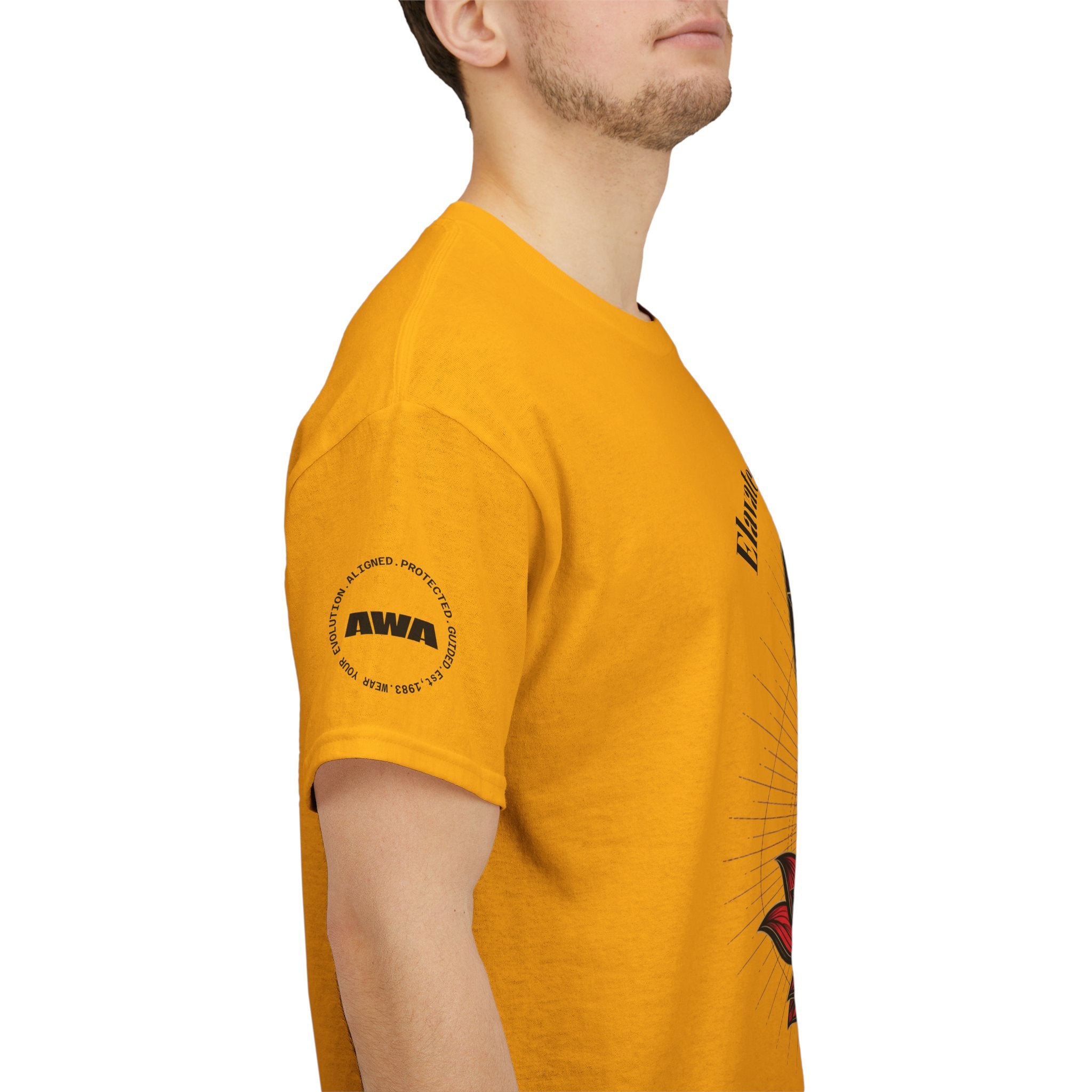 Lotus Moon Tee — "Elevated Minds" Spiritual Graphic T-Shirt - Awaken Within Apparel