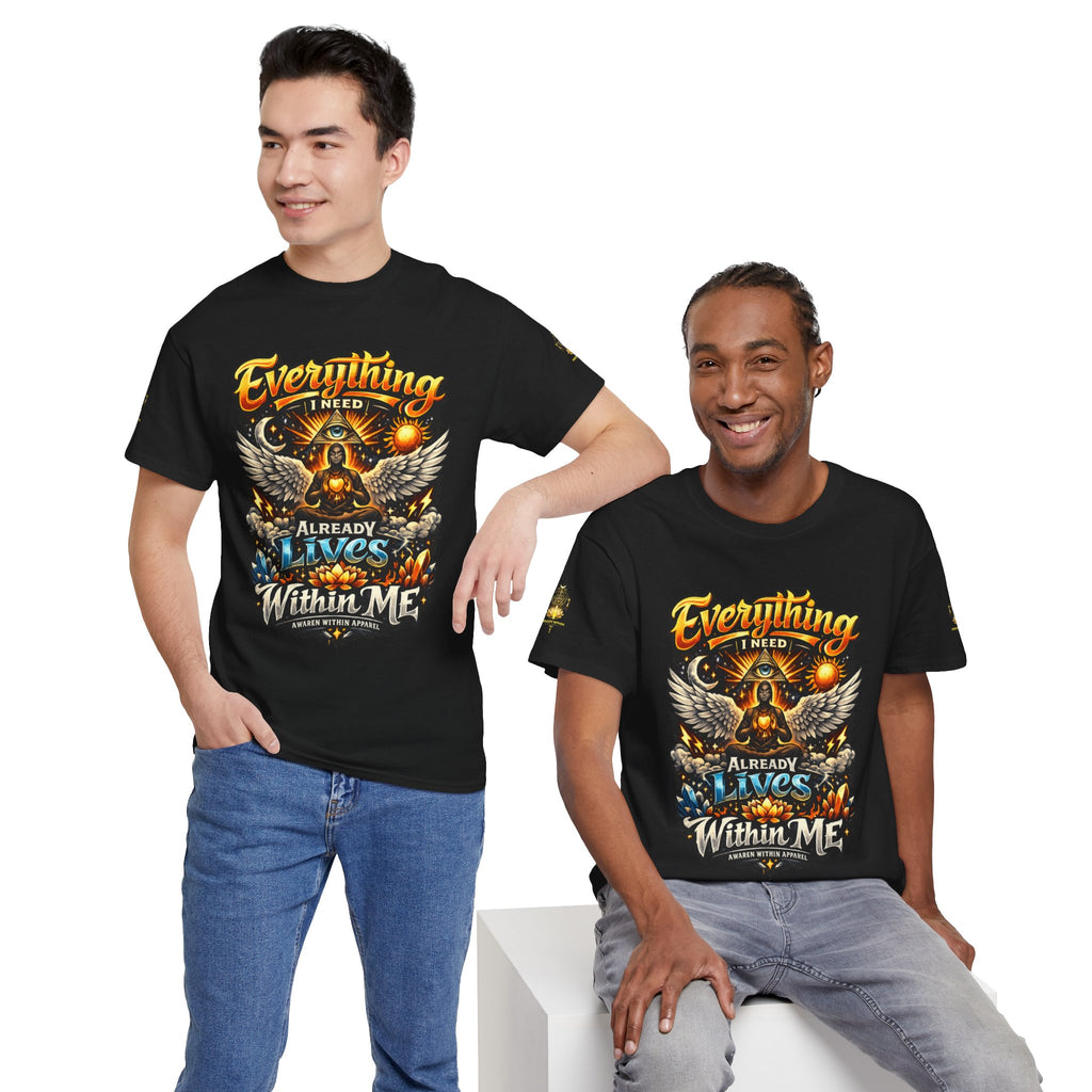 Everything I Need Already Lives Within Me Tee – Inspirational Eagle Graphic T-Shirt - Awaken Within Apparel