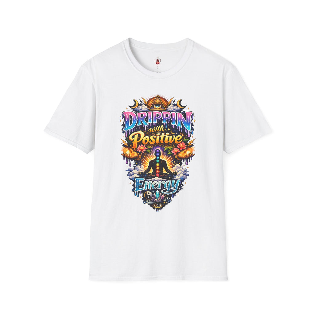 Positive Energy T-Shirt — 'Drippin' with Positive' Psychedelic Graphic Tee